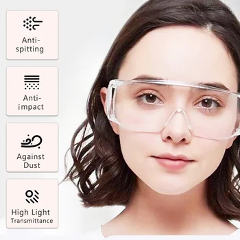Goggles Lab Safety Protective Safety Glasses Clear Polycarbonate Visor Anti-Fog High Impact Resistance Eye Care Tool
Goggles Lab Safety Protective Safety Glasses Clear Polycarbonate Visor Anti-Fog High Impact Resistance Eye Care Tool