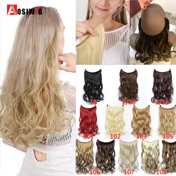 AOSI Long Black Blonde Straight Wavy Synthetic Heat Resistant Fish Line No Clip Hair Extensions Secret Invisible For Women
AOSI Long Black Blonde Straight Wavy Synthetic Heat Resistant Fish Line No Clip Hair Extensions Secret Invisible For Women