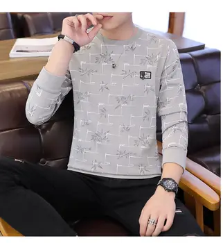 Qiuyi men's long-sleeved t-shirt cotton men's inner body suit tops spring clothes bottoming shirt 2019 new trend 
Qiuyi men's long-sleeved t-shirt cotton men's inner body suit tops spring clothes bottoming shirt 2019 new trend