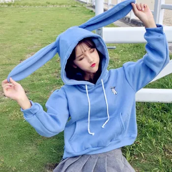 Japanese Women Kawaii Harajuku Cute Bunny Ear Hooded Sweatshirts Pullover Long Sleeve Plus Velvet Thicken Hoodies
Japanese Women Kawaii Harajuku Cute Bunny Ear Hooded Sweatshirts Pullover Long Sleeve Plus Velvet Thicken Hoodies