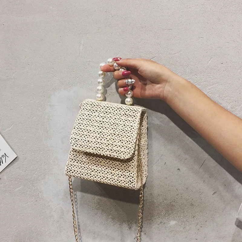 Summer Straw Mobile Phone Bag Women's 2019 New Style Fashion Beaded Bracelet Decoration Mini Shoulder Korean-style GIRL'S Bag
Summer Straw Mobile Phone Bag Women's 2019 New Style Fashion Beaded Bracelet Decoration Mini Shoulder Korean-style GIRL'S Bag
