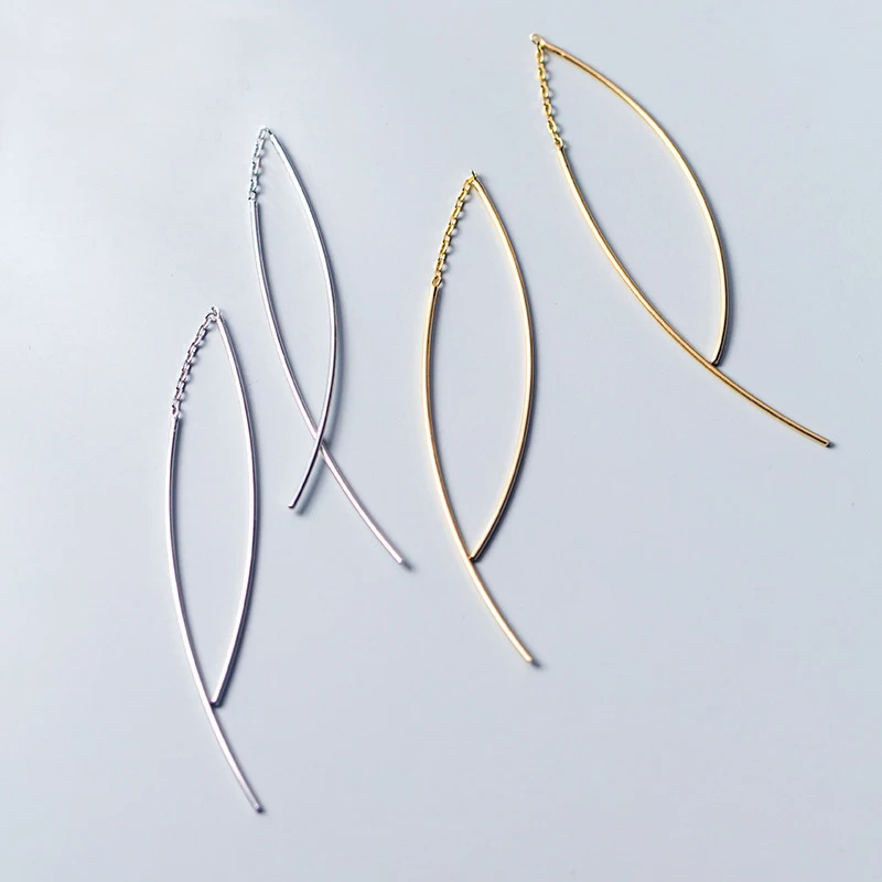100% Real 925 Sterling Silver Simple Threader Earrings Delicate Pull Through Earrings for Women Girls
100% Real 925 Sterling Silver Simple Threader Earrings Delicate Pull Through Earrings for Women Girls