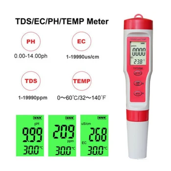 4 In 1 LCD Portable Professional Water Tester ToDS/EC/PH/TEMP Pen Monitor Meter Pool Chemicals & Clarifiers
4 In 1 LCD Portable Professional Water Tester ToDS/EC/PH/TEMP Pen Monitor Meter Pool Chemicals & Clarifiers