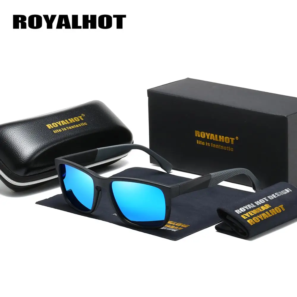 

RoyalHot Classic Polarized Square Sunglasses Driving Blue Sunglass Men Vintage Brand Women Sun Glasses UV400 High Quality