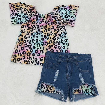 Summer Baby Girls Off Shoulder Top + Jeans Shorts Set Clothes Kids Cute Leopard 2pcs Children Boutique Girls Clothing Sets
Summer Baby Girls Off Shoulder Top + Jeans Shorts Set Clothes Kids Cute Leopard 2pcs Children Boutique Girls Clothing Sets