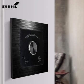 AC220V 10A Wall Speed Dimmer Switch, Adjustable On/Off Ceiling Fan Speed Dimming Switches, Luxury Brushed Satin Aluminum Panel
AC220V 10A Wall Speed Dimmer Switch, Adjustable On/Off Ceiling Fan Speed Dimming Switches, Luxury Brushed Satin Aluminum Panel