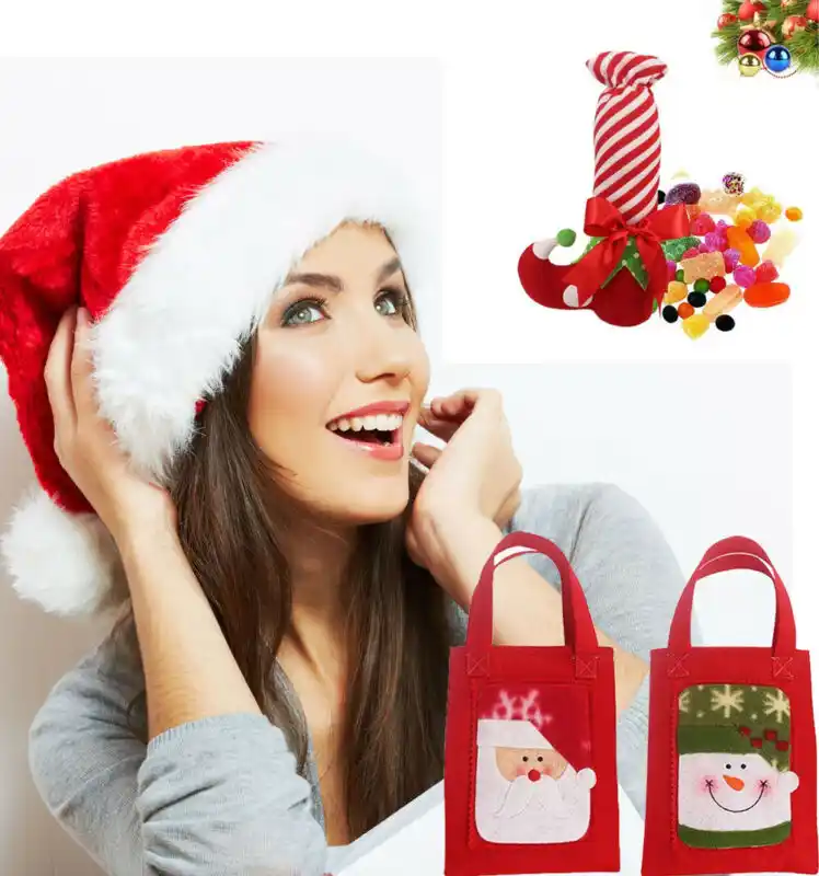 christmas candy cookie packing bag new year gift bag xmas santa