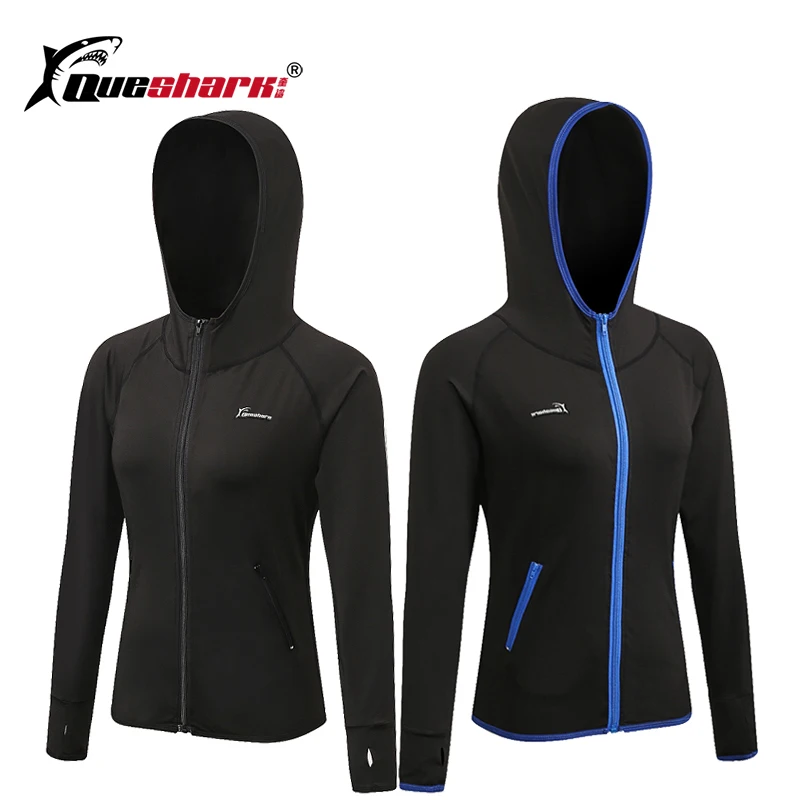 Куртка для бега Queshark женская рубашка с длинным рукавом и молнией йоги спортивная