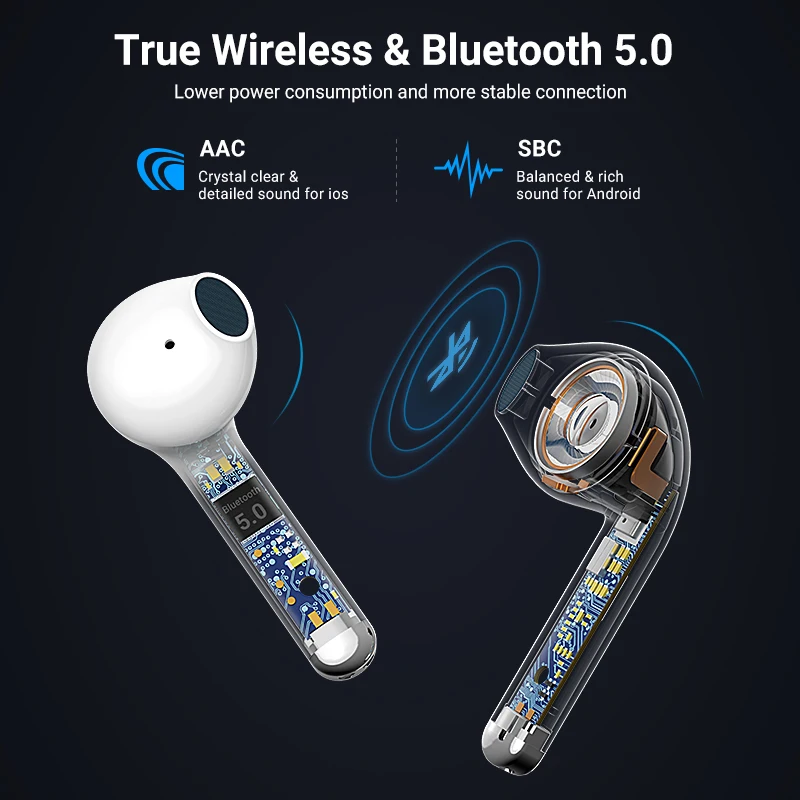 Langsdom Bluetooth 5 0 наушники TWS True беспроводные стерео с микрофоном для телефона iphone