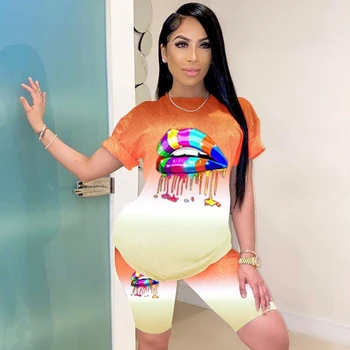 2 Pieces Women's Sets 2020 Women Summer Two Pieces Sets Tracksuits Short Sleeve T-shirt Shorts Suit Night Fitness Sporty Outfits
2 Pieces Women's Sets 2020 Women Summer Two Pieces Sets Tracksuits Short Sleeve T-shirt Shorts Suit Night Fitness Sporty Outfits