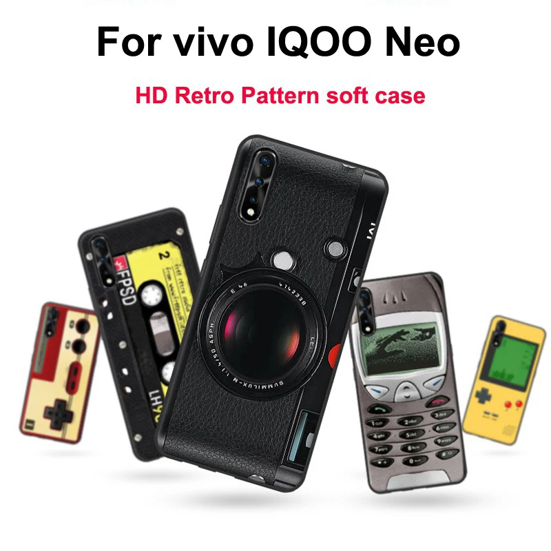 6.38" Silicone coque For vivo IQOO Neo case IQOONeo back cover retro Painted soft Protect Shell fundas | Мобильные телефоны и