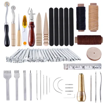 59 X Leather Craft Hand Tools Kit Stitching Sewing Stamping Punch Carve Work Set
59 X Leather Craft Hand Tools Kit Stitching Sewing Stamping Punch Carve Work Set