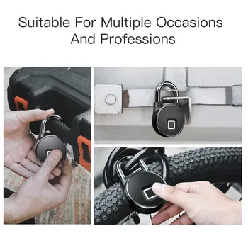 Padlock Anti-theft Locker for Car Bike Portable Fast Unlocking Smart Fingerprint Lock Home Security without Password
Padlock Anti-theft Locker for Car Bike Portable Fast Unlocking Smart Fingerprint Lock Home Security without Password