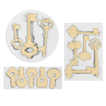 3Pcs Key Shape Tool Keychain Silicone Mold DIY Cupcake Cake Topper Decoration Fondant Mold Earrings Resin Casting Molds
3Pcs Key Shape Tool Keychain Silicone Mold DIY Cupcake Cake Topper Decoration Fondant Mold Earrings Resin Casting Molds