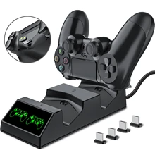 Charger For PS4 Controller Charger Station For Playstation 4 with 2 Micro USB Charging Dongle Dual Charger Dock For PS4 Slim Pro
Charger For PS4 Controller Charger Station For Playstation 4 with 2 Micro USB Charging Dongle Dual Charger Dock For PS4 Slim Pro