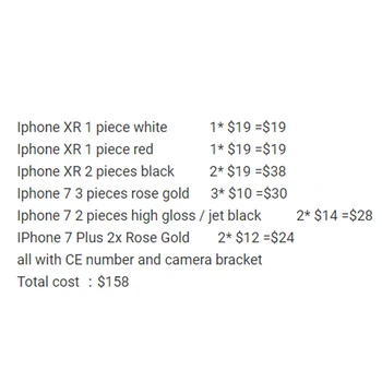 11pcs For iphone7 XR 7 Plus Back Housing cover battery cover 
11pcs For iphone7 XR 7 Plus Back Housing cover battery cover