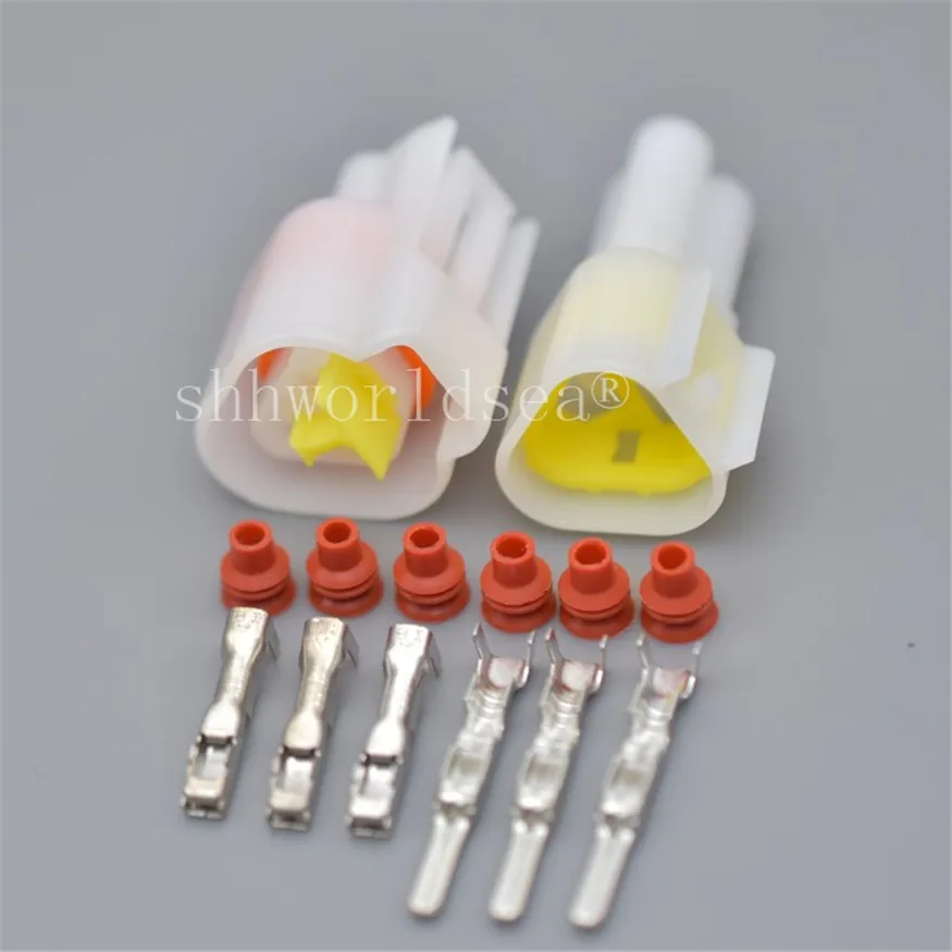 

Shhworldsea 1Sets 3 Pin Way 2.3MM Male Female Waterproof Auto Electrical Wire Connector Plug FW-C-3M-B FW-C-3F-B