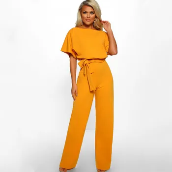 2020 Summer Casual Work Romper Jumpsuit Women Short Sleeve Elegant Jumpsuits Long Pants Autumn Office Lady Bodysuit Overalls
2020 Summer Casual Work Romper Jumpsuit Women Short Sleeve Elegant Jumpsuits Long Pants Autumn Office Lady Bodysuit Overalls