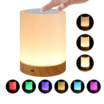 LED colorful creative wood grain rechargeable night light bedside table lamp atmosphere lamp touch tap lamp
LED colorful creative wood grain rechargeable night light bedside table lamp atmosphere lamp touch tap lamp