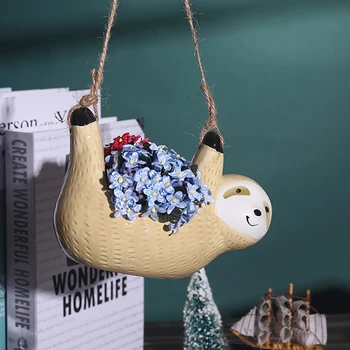 Creative Wall Hanging Ceramic Vase Flower Pot Scindapsus Potted Plant Animal Flower Pot Home Garden Decoration 2 colors 
Creative Wall Hanging Ceramic Vase Flower Pot Scindapsus Potted Plant Animal Flower Pot Home Garden Decoration 2 colors