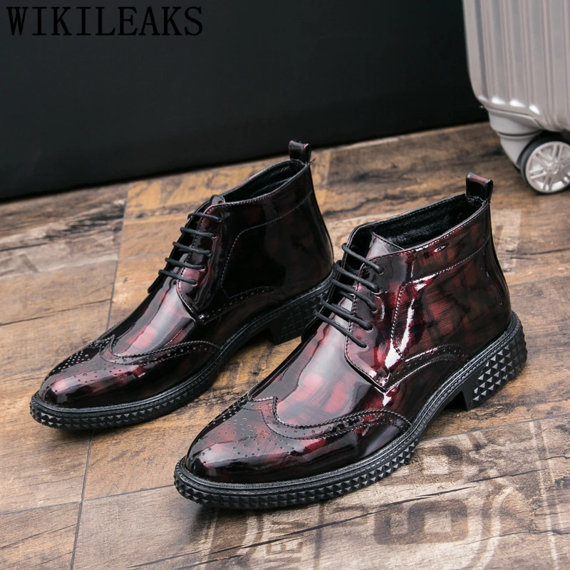 Ботильоны Brogues мужская деловая обувь мужские ботинки челси кожаные 2021 | Обувь