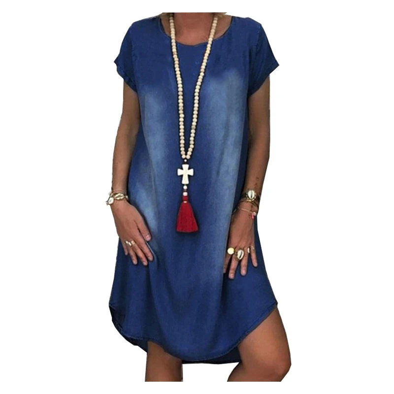 Retro Plus Size Ladies Denim Dress Long Vintage Streetwear Crew Neck Hot Summer New Washed Fashion Sexy Casual Women Denim Dress
Retro Plus Size Ladies Denim Dress Long Vintage Streetwear Crew Neck Hot Summer New Washed Fashion Sexy Casual Women Denim Dress