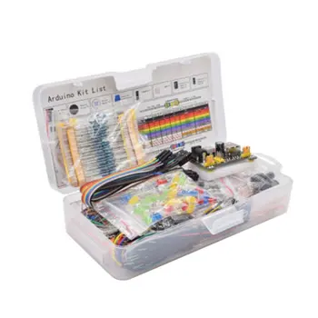 Electronic Component Assorted Kit for Arduino Raspberry Pi STM32 with 830 Tie-points Breadboard Power Supply Set 
Electronic Component Assorted Kit for Arduino Raspberry Pi STM32 with 830 Tie-points Breadboard Power Supply Set