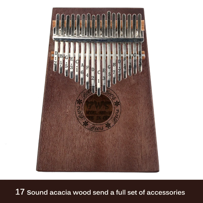 High-Quality Wood Solid Mahogany 17 Keys Kalimba Set Super Craftsmanship Thumb Piano Musical Instrument With Tune Hammer Books 
High-Quality Wood Solid Mahogany 17 Keys Kalimba Set Super Craftsmanship Thumb Piano Musical Instrument With Tune Hammer Books