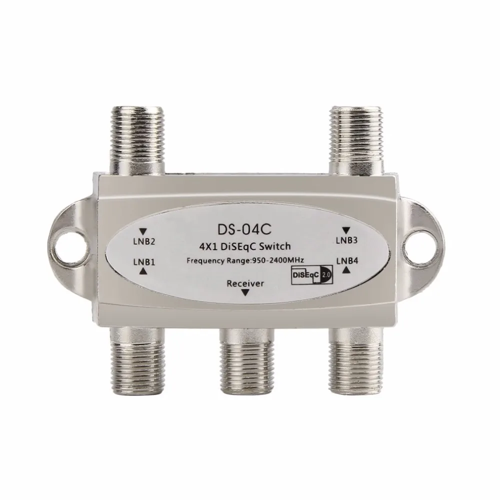 4 in 1 4 x 1 DiSEqc 4-way Wideband Switch DS-04C High Isolation Connect 4 Satellite Dishes 4 LNB For Satellite Receiver
4 in 1 4 x 1 DiSEqc 4-way Wideband Switch DS-04C High Isolation Connect 4 Satellite Dishes 4 LNB For Satellite Receiver