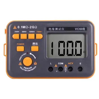 Factory outlet VC60B LCD display Digital Insulation Resistance Tester ohm tester Megger meter ohmmeter voltmeter Megohmmeter
Factory outlet VC60B LCD display Digital Insulation Resistance Tester ohm tester Megger meter ohmmeter voltmeter Megohmmeter