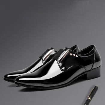 Patent Leather Men Black Dress Loafers Italian Brand Formal Shoes Men Party Business Schuhe Oxford Shoe Mens Slip On Shoes Uomo
Patent Leather Men Black Dress Loafers Italian Brand Formal Shoes Men Party Business Schuhe Oxford Shoe Mens Slip On Shoes Uomo