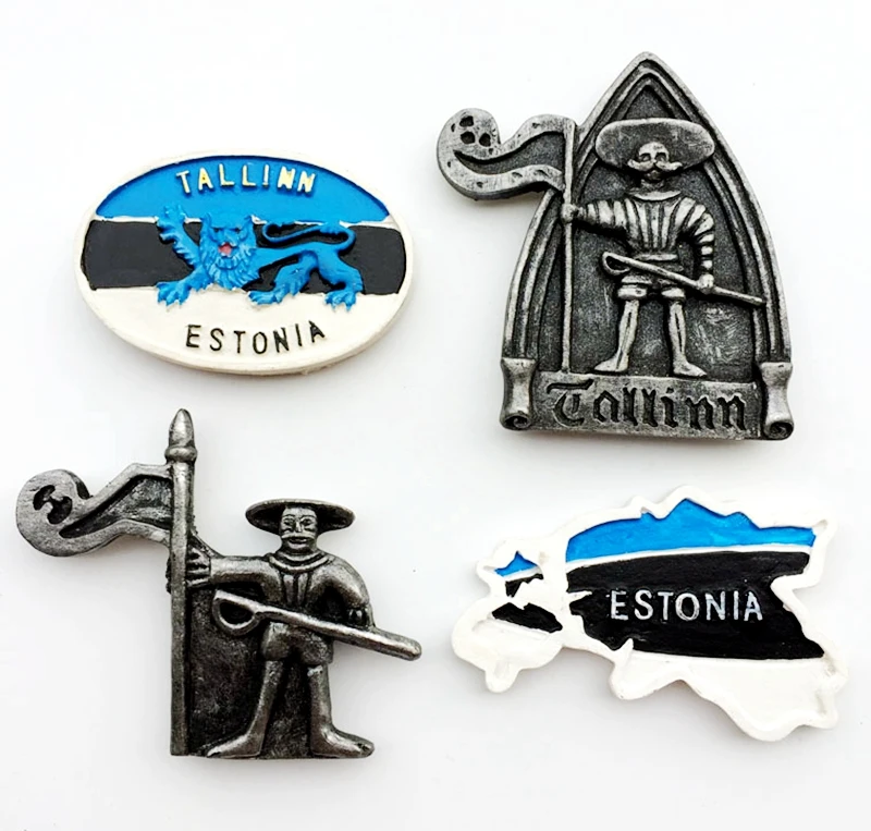 

Handmade Painted Tallinn, Capital Of Estonia 3D Resin Fridge Magnets Tourism Souvenirs Refrigerator Magnetic Stickers Gift