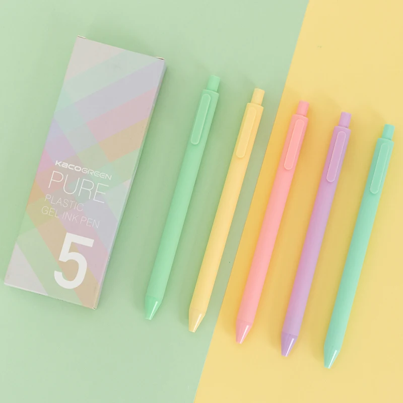 5Pcs/set Macaron Gel Pens Set Retractable 0.5mm Office Student Color Pressed Boxed Signature Pen Black Pen School Supplies
5Pcs/set Macaron Gel Pens Set Retractable 0.5mm Office Student Color Pressed Boxed Signature Pen Black Pen School Supplies