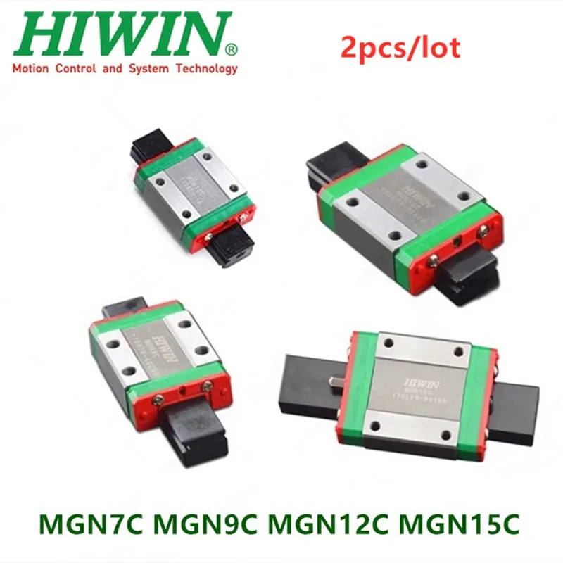 2 шт. оригинальная линейная каретка HIWIN MGN7C MGN9C MGN12C MGN15C для мини линейной направляющей CNC часть MGN7 MGN9 MGN12 MGN15