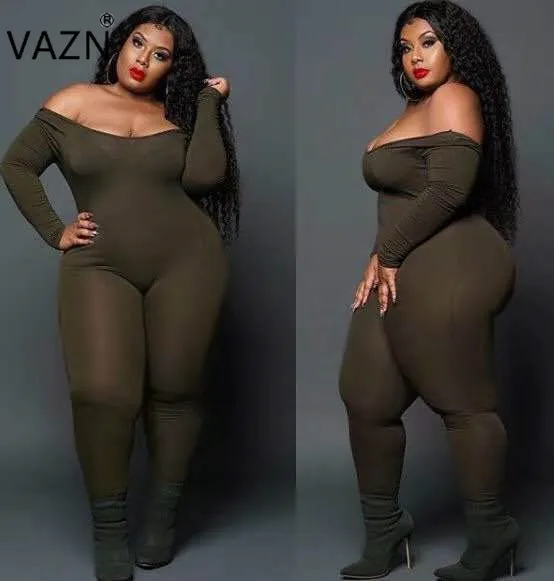 VAZN YZM7006 new elegant 2019 autumn off shoulder green color jumpsuit full sleeve jumpsuit plus size solid long jumpsuit
VAZN YZM7006 new elegant 2019 autumn off shoulder green color jumpsuit full sleeve jumpsuit plus size solid long jumpsuit