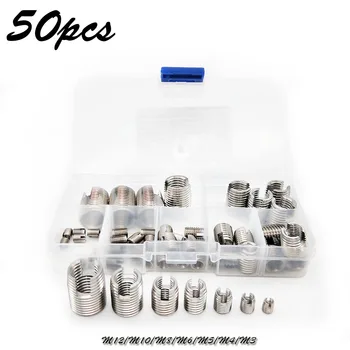 50PCS M3-M12 Self Tapping Sleeve Stainless Steel Coiled Wire Helical Screw Bushing Sleeve Set Thread Inserts
50PCS M3-M12 Self Tapping Sleeve Stainless Steel Coiled Wire Helical Screw Bushing Sleeve Set Thread Inserts
