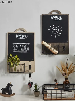 Wooden Message Board Post-it Notes Clipboard Cafe Bulletin Billboard with Iron Basket Hook Organizer Home Decorative Boards
Wooden Message Board Post-it Notes Clipboard Cafe Bulletin Billboard with Iron Basket Hook Organizer Home Decorative Boards