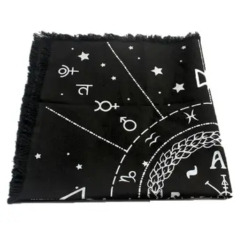 12 Constellations Tarot Tablecloth 60*60cm Cotton Oracle Altar Cloth Sun Moon Astrology Tarot Divination Card Pad