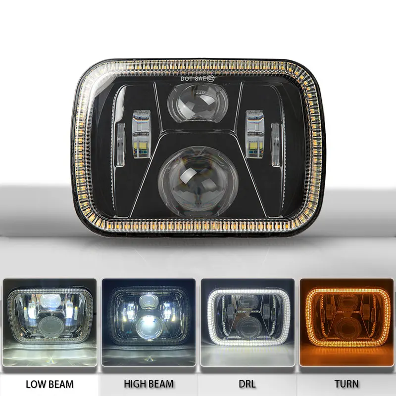 5x7 LED Headlight with DRL Square 6x7 Truck Headlamp For Je-ep 1984 to 2001 XJ Cherokee 1987 to 1995 YJ Wr-angler
5x7 LED Headlight with DRL Square 6x7 Truck Headlamp For Je-ep 1984 to 2001 XJ Cherokee 1987 to 1995 YJ Wr-angler