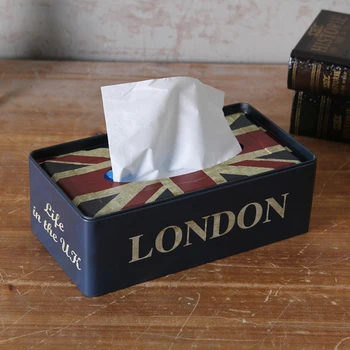 Metal Tissue Box Tabletop Vintage Style Paper Container British Flag Pattern Tissue Case for Home Decoration
Metal Tissue Box Tabletop Vintage Style Paper Container British Flag Pattern Tissue Case for Home Decoration