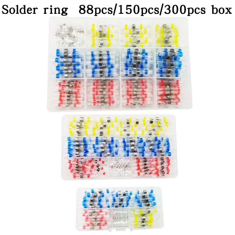 88PCS Tin Ring Crimp Terminal Connector Sleeve Heat Shrink Butt Joint Welding Wire Connector Waterproof Tin Ring Connector Kit
88PCS Tin Ring Crimp Terminal Connector Sleeve Heat Shrink Butt Joint Welding Wire Connector Waterproof Tin Ring Connector Kit