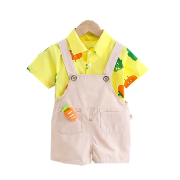New Summer Baby Boy Clothes Suit Children Girls Printed Pattern Shirt Overalls 2Pcs/set Toddler Fashion Clothing Kids Tracksuits
New Summer Baby Boy Clothes Suit Children Girls Printed Pattern Shirt Overalls 2Pcs/set Toddler Fashion Clothing Kids Tracksuits