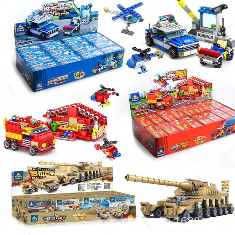 

KAZI Building Blocks Military Series Thunder War 16-in-1 Assembled Children's Educational Toys Fight Inserted Blocks 84031