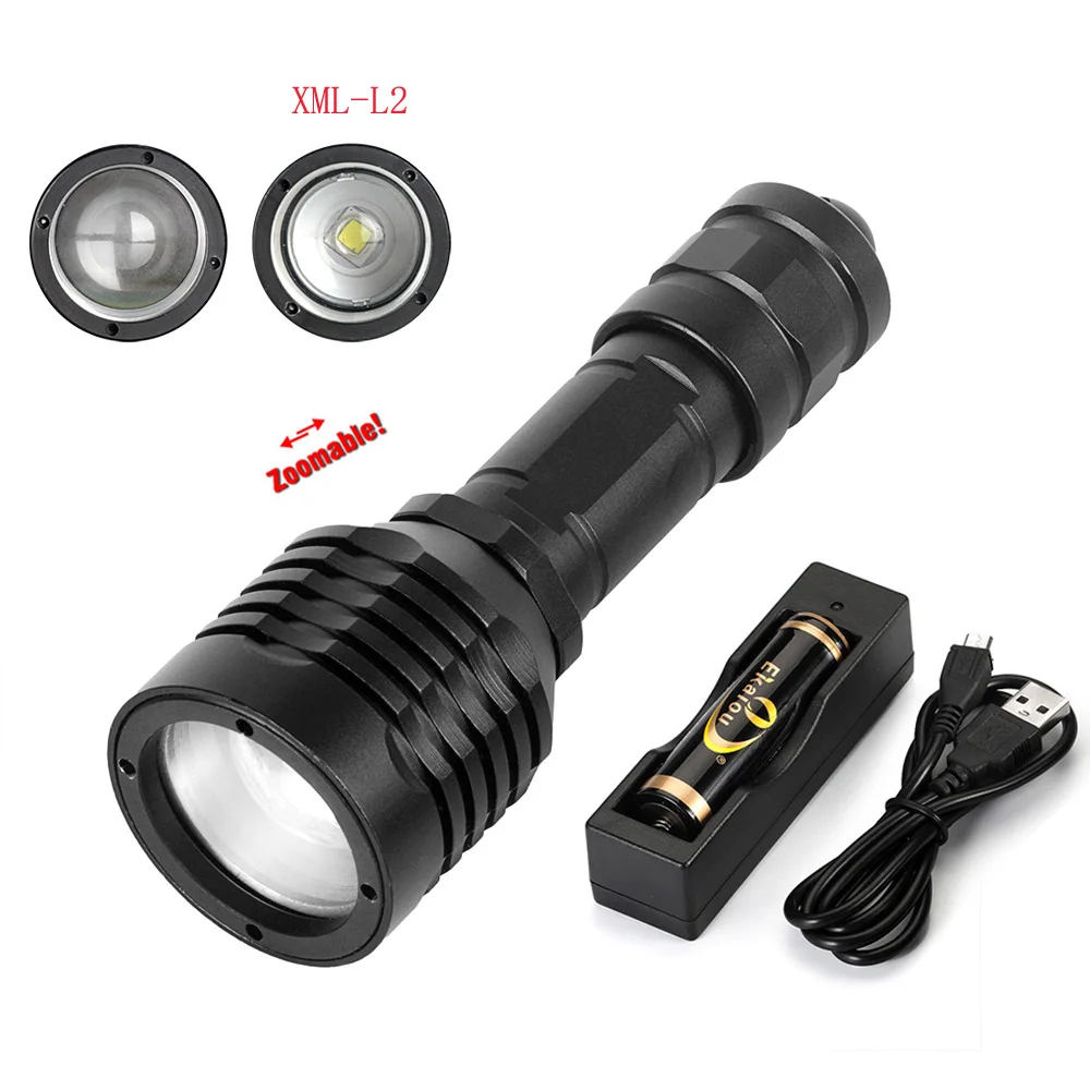 

new 1500lumens Professional Powerful led Waterproof Scuba Diving Flashlight 100m Diver Light LED Underwater Torch Lamp