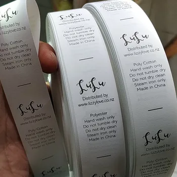 2000PCS , 2.5 * 5.7 cm Custom your logo white care label coated tape print washing tag roll
2000PCS , 2.5 * 5.7 cm Custom your logo white care label coated tape print washing tag roll