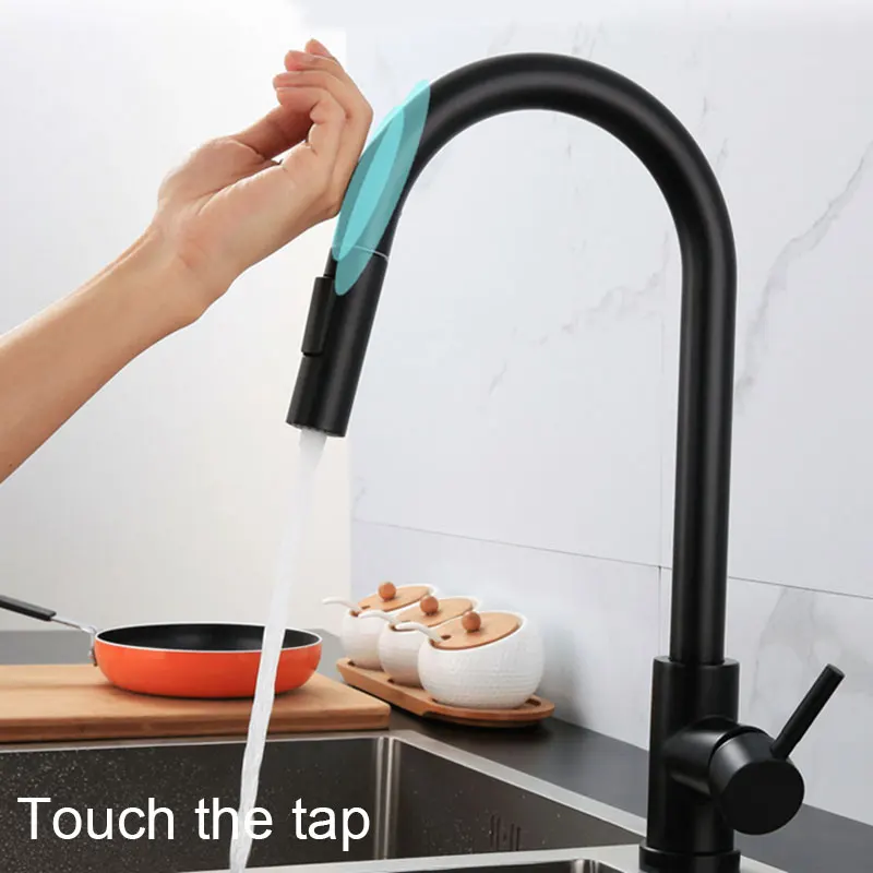 Newl Touch Sensor Stainless Steel Kitchen Faucet with Pull Down Sprayer Smart Kitchen Sink Faucets with Pull Out Sprayer XSD88
Newl Touch Sensor Stainless Steel Kitchen Faucet with Pull Down Sprayer Smart Kitchen Sink Faucets with Pull Out Sprayer XSD88