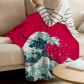 Kanagawa Red Illustration Printed Flannel Blanket Soft Throw Blanket Machine Washable Blankets for Beds
Kanagawa Red Illustration Printed Flannel Blanket Soft Throw Blanket Machine Washable Blankets for Beds