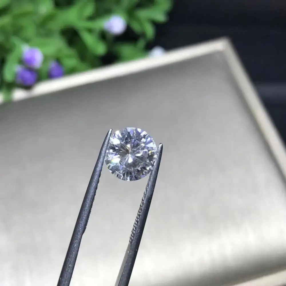 5 мм Свободный моиссанит 0.5ct цвет GH круглый блестящий порезной тест положительные