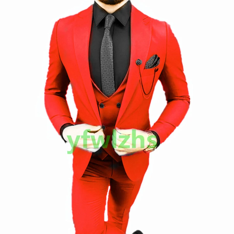 Handsome One Button Groomsmen Peak Lapel Groom Tuxedos Wedding Dress Men Suits Blazer Prom Dinner (Jacket+Pants+Tie+Vest) A181
Handsome One Button Groomsmen Peak Lapel Groom Tuxedos Wedding Dress Men Suits Blazer Prom Dinner (Jacket+Pants+Tie+Vest) A181