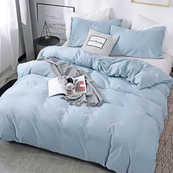 Bedding Set 3pcs Solid Color Quilt Cover Pillow Case Double Sided Same Color Plain Home Textile Queen King Duvet Cover Comforter
Bedding Set 3pcs Solid Color Quilt Cover Pillow Case Double Sided Same Color Plain Home Textile Queen King Duvet Cover Comforter